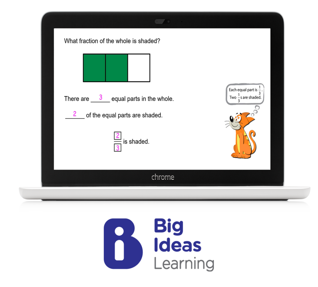 Screenshot from Big Ideas Learning digital math program